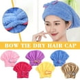thumbnail image 2 of MUMQAQ Super Absorbent Hair Towel Wrap For Wet Hair Microfiber Cap Towel Drying H4W0, 2 of 8
