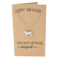 thumbnail image 3 of Quan Jewelry Unicorn Necklace, Birthday Gifts for BFF, Animal Jewelry, Gifts for Valentines Day, Handmade Jewelry, with Birthday Greeting Card, 3 of 6