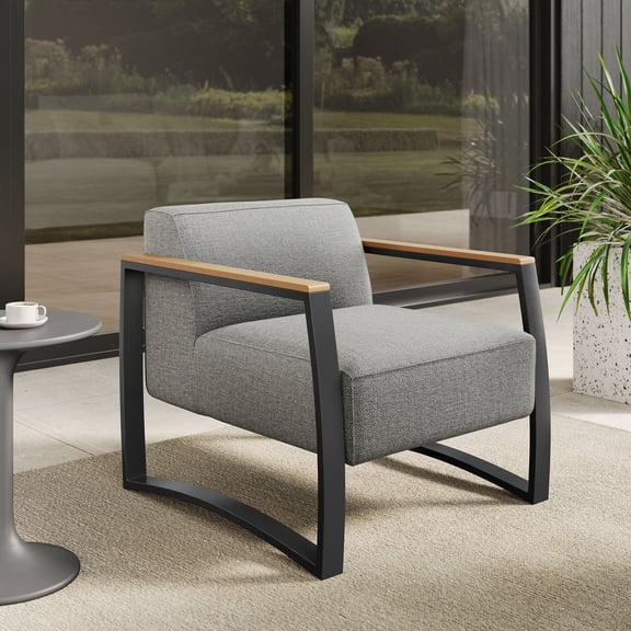 Sauve Armchair in Charcoal Light Gray