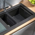 thumbnail image 3 of Bligli PVC Sink Divider Mat - Black(12.2"x4.7"), Non-Slip with 6 Suction Cups, Scratch & Stain Resistant, Fits Divided Basins, Easy to Clean, 3 of 7