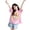 T10-Pink, variant on Ulitacool Tops For Girls Summer Short Sleeve O Neck Cartoon Prints Tee 4-5 Years Pink