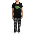 thumbnail image 4 of CafePress - Irish Girl Women's Dark Pajamas - Women's Short Sleeve Print T-Shirt and Pants Dark Cotton Pajama Set, 4 of 7