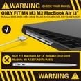 thumbnail image 3 of IBENZER Compatible with 2025 2024 2023 2022 MacBook Air 13 inch Case M4 A3240 M3 A3113 M2 A2681, Hard Shell Case with Keyboard Cover & Screen Film for Mac Air 13.6", Clear, W-MAT13-KK-CL+2, 3 of 9