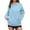 Light Blue, variant on BLCHUNen Fleece Hoodies for Women Pullover Long Sleeve Tops Workout Sports Gym Active Athletic Casual Sweatshirts with Pocket