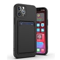 thumbnail image 1 of Funda tipo billetera de silicona líquida para iPhone 12 13 mini 11 14 Pro Max, funda con ranura para tarjetero para iPhone XR Xs 8 Plus, funda de bolsillo delgada Tan Jianjun unisex, 1 of 2
