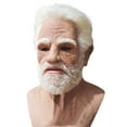 thumbnail image 1 of Máscara facial de abuelo anciano de Halloween, emulsión realista, máscara facial humanoide arrugada, máscara de anciano para fiesta, Mardi Gras, cubierta para la cabeza, 1 of 7