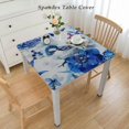 thumbnail image 2 of nygtbtfer  Spring Tablecloth, Blue Floral Table Cloth for Recatangle Table, Hydrangea Table Cover Wrinkle Free for Patio, Picnic, Party Decor, 2 of 7
