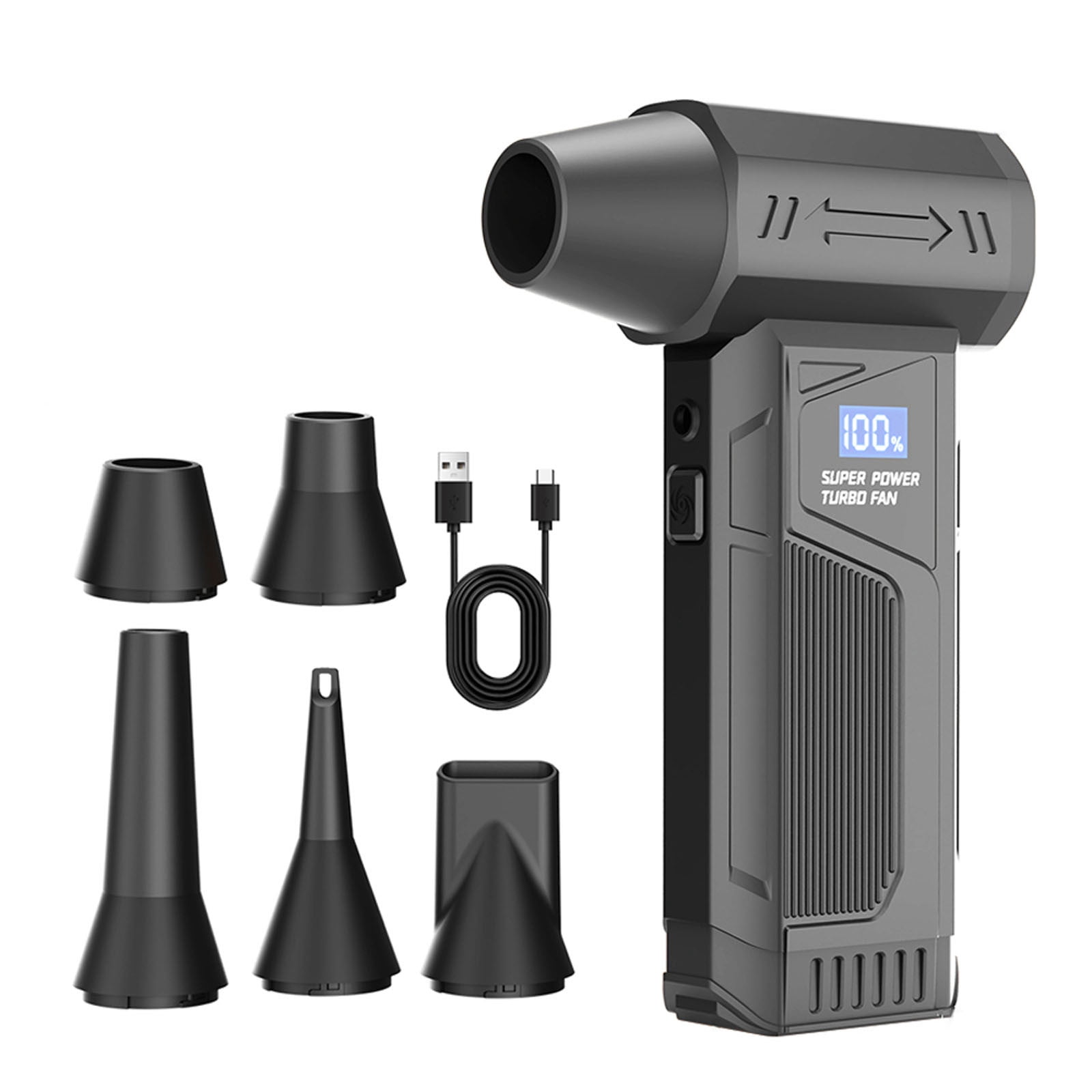 Bfogop Compressed Air Duster-110000RPM Super Power Snow Blower, 3-Gear Adjustable Mini Blower with Fast Charging, Electric Air Duster for Leaves,Snow, House, Outdoor Car