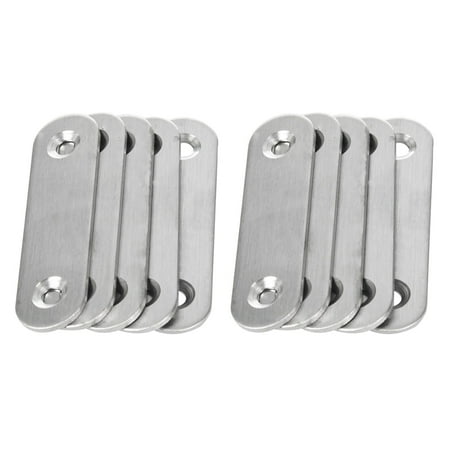 

60mm x 16mm Straight Repair Joining Mending Flat Plate Bracket 10Pcs