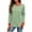 Green-1, variant on Fall Saving QUINDOS Womens T Shirts Striped Long Sleeve Plus Size Tops for Women Crew Neck Casual Striped Patchwork Black Classic Fit Tops