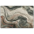 thumbnail image 4 of 4x5ft Area Rug Khaki Dark Green Abstract Print Floor Rug Entry Rug Non-Slip Washable Indoor Door Mat Silk Velvet Carpet For Bedroom Kitchen Entryway Laundry Living Home Decor - 22, 4 of 8
