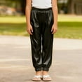 thumbnail image 2 of Hessimy Girls Sweatpants Kids Baggy Cargo Pants Athletic Drawstring Jogger Pants with Pockets(Black,10-11 Years), 2 of 6