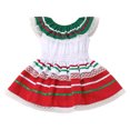 thumbnail image 2 of IBTOM CASTLE Baby Girls Mexican Fiesta 1st Birthday Outfit Romper Dress with Flower Headband Summer Cake Smash Photo Shoot 3-6 Months White, 2 of 8