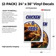 thumbnail image 2 of Chicken & Fries (2-PACK) 24" x 36" Vinyl Decals | Sign Insert Peel & Stick Decals Stickers Window Signs, 2 of 2