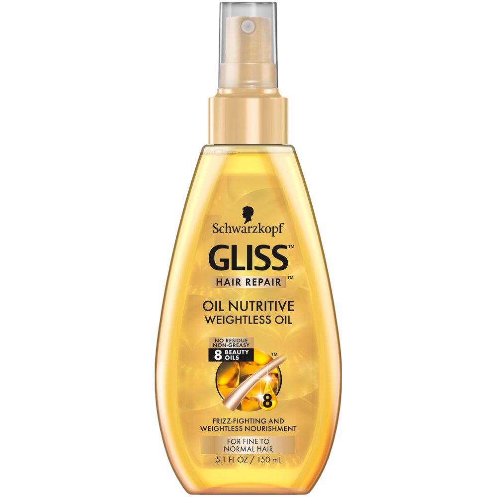 Gliss Hair Repair Weightless Oil, Oil Nutritive, 5.1 Ounce