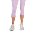 thumbnail image 3 of ID Ideology Womens Compression High Rise Side Pocket Cropped Leggings Purple Cosmos M, 3 of 3