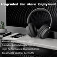 thumbnail image 5 of Wireless Bluetooth Headphones Over Ear,Hi-Fi Stereo Wireless Headphones Foldable/Wired/Wireless with Microphone/TF, Available for TV, Travel, Home Office Headset, Quick Charge 20 Hours Playtime Black, 5 of 10