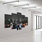 HANXIULIN 5 Pcs Canvas Wall Art Decor Picture Simple Fashion Decorative Painting Wall Painting New York Picture Wall Decor for Living Room Bedroom Home Office Decoration Home Decor