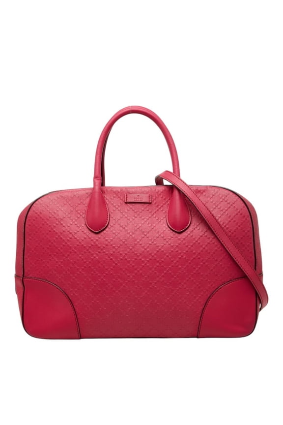 Pre-Owned Gucci Bright Diamante Handbag Shoulder Bag 2WAY 354332 Fuchsia Pink Leather Women's...