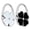 White+Black, variant on Four Leaf Foldable Handbag, Folding Purse Table Hook Holder (White+Pink)