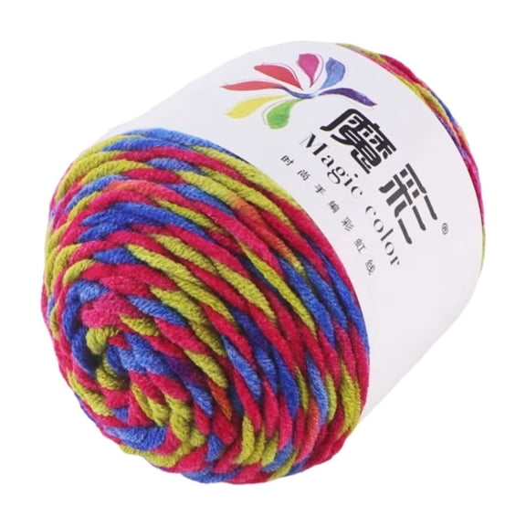 Ybomd,Rainbow Cotton Yarn – 5-Ply Multicolored Skein for Knitting and Crocheting, Vibrant Hues for Creative Projects – Shade X