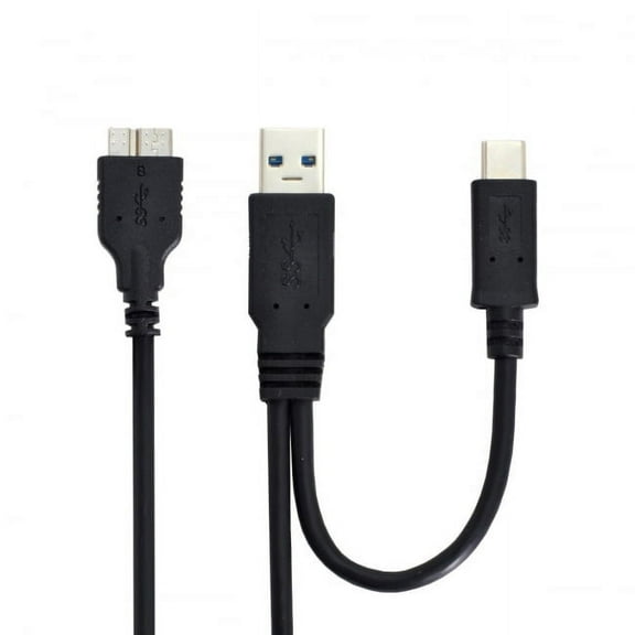 Chenyang CY Combo USB-C USB 3.1 Type-C USB3.0 Type-A Host to Micro USB 3.0 Target Data Cable for Disk Cable