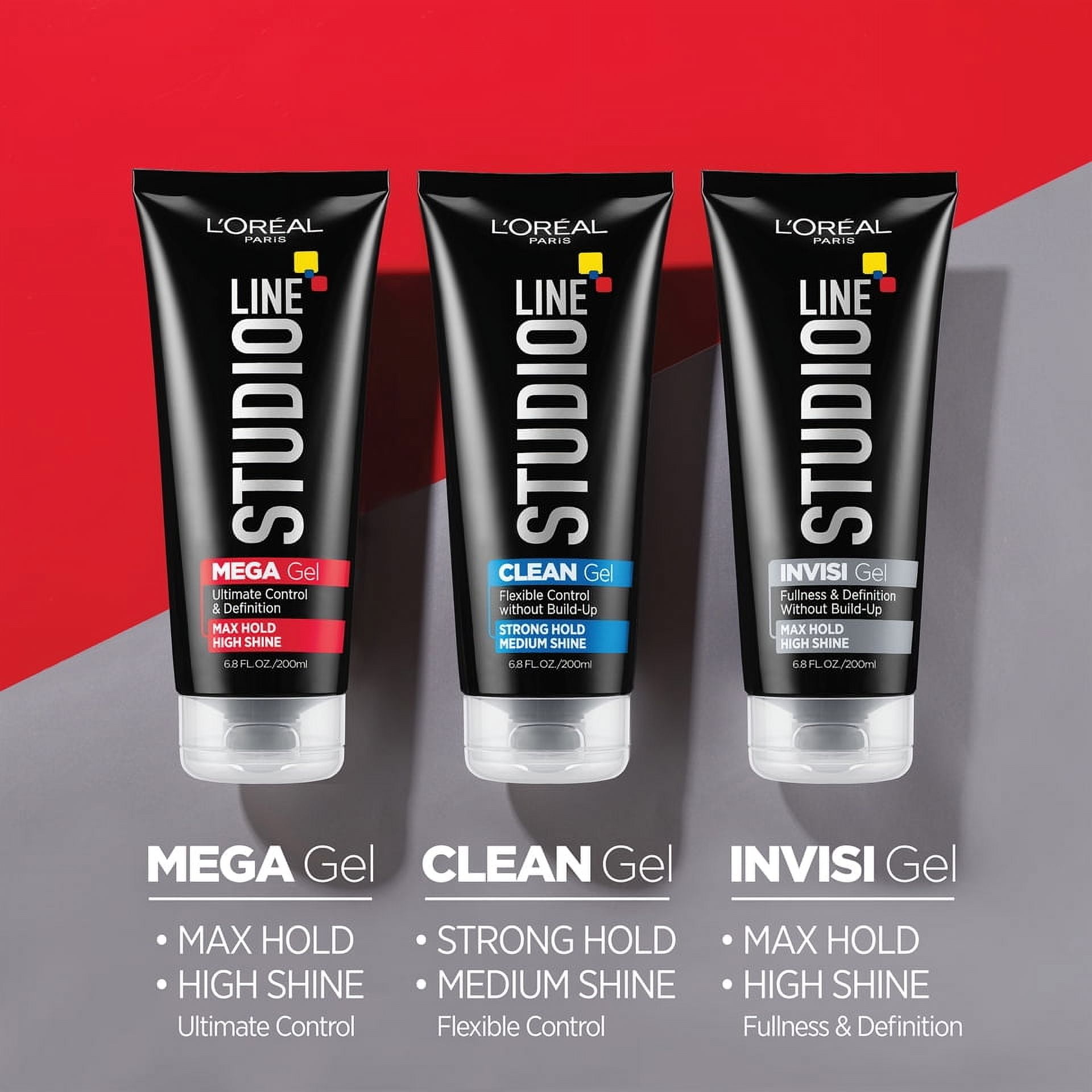 (6 pack) L'Oreal Paris Studio Line Mega Extreme Hold Hair Gel, 6.8oz