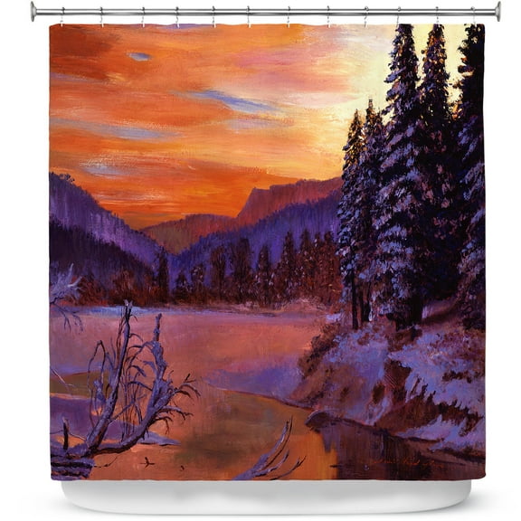 Shower Curtains 70" x 73" from DiaNoche Designs by David Lloyd Glover - Winters Daybreak