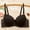 Black, variant on Women's Full Coverage Push Up Bra Padded Bras Wired T-Shirt Bras with Rose Lace Wings Lace Band