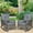 Grey, variant on W WARMHOL Outdoor Wicker Rocking Chair with Thickened Cushions, All-Weather Rattan Patio Rocking Chairs, Rocker Wicker Chair for Porch Garden & Backyard, Orange, Set of 2