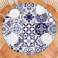 thumbnail image 2 of Vibrant Bohemian Table Cover with Elastic Edge and Floral Design, Fits Round Tables 52-56 Inches, Durable Tablecloth, 2 of 7
