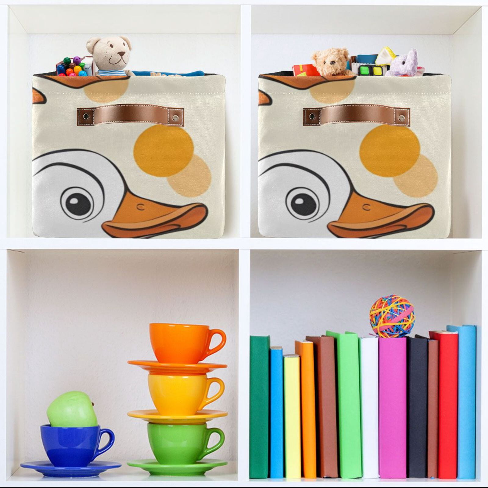 Cartoon Ducks Storage Bins Baskets With Handles Storage Box Clothes Organizer Organization Toys