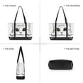 thumbnail image 6 of FORMRS Canvas Laptop Tote Bag for Women with 15.6" Computer Compartments Shoulder Handbag, White Cat, 6 of 7
