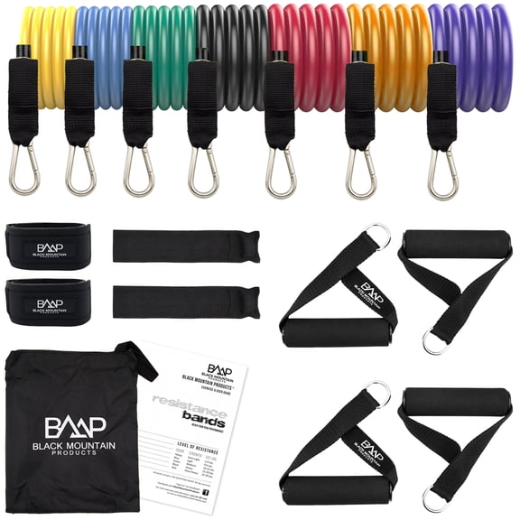 Black Mountain Products Ultimate Resistance Band Set with Starter Guide