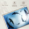 thumbnail image 6 of Elephant Stock School Of Sharks Wall Art - Horizontal Canvas Wall Art - Living Room Wall Decor - Animal Canvas - Blue And White Decor - 51" x 34", 6 of 8