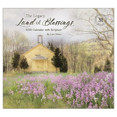 Legacy Publishing Group, Land of Blessings by Lori Deiter 2026 Wall Calendar, 13.38'' X 12.13'', 12-Month Calendar with Stapled Binding