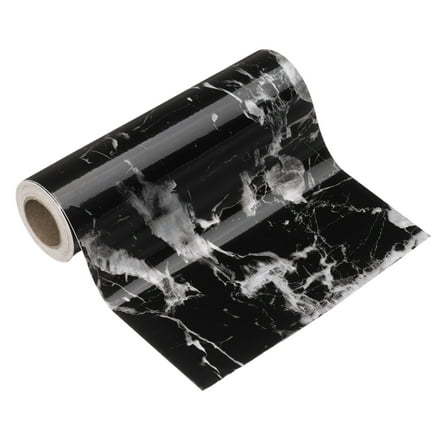 Uxcell Wood Grain Wallpaper Border 6" x 16.4ft Textured Frame Sticker, Black White