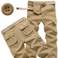 thumbnail image 3 of Pantalones cargo para hombre Y2k, pantalones de verano estilo hip hop, ajustados, de color azul marino, de algodón, para exteriores, de nailon, informales, nuevos pantalones de trabajo estilo Harajuku, 3 of 5