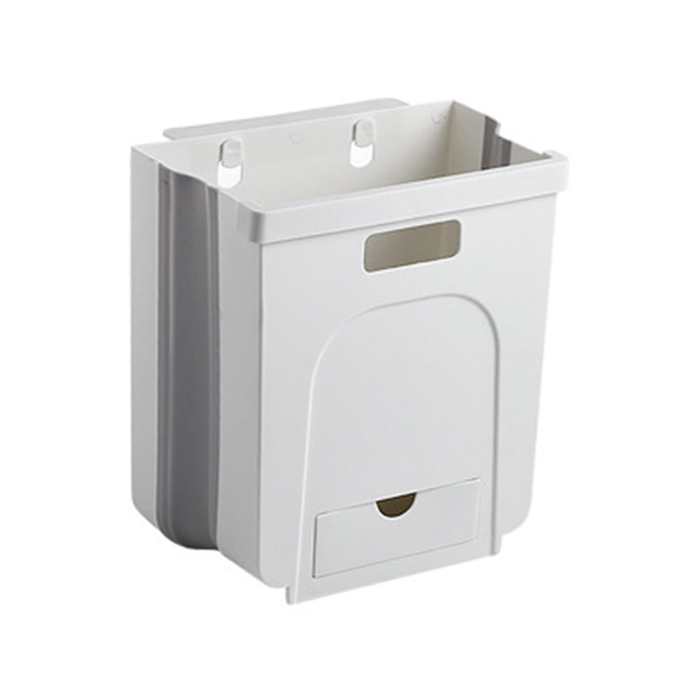 Wallmounted Folding Waste Bin Kitchen Door Hanging Trash