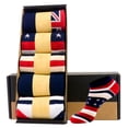 thumbnail image 1 of Coofit 5 Pairs Men Socks Fashion Creative Soft Ankle Socks Cotton Socks with Box, 1 of 8