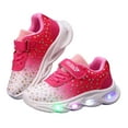 thumbnail image 5 of Quealent Toddler Girls Led Shoes Kids Light Up Sneakers Pink for Size 6.5, 5 of 9
