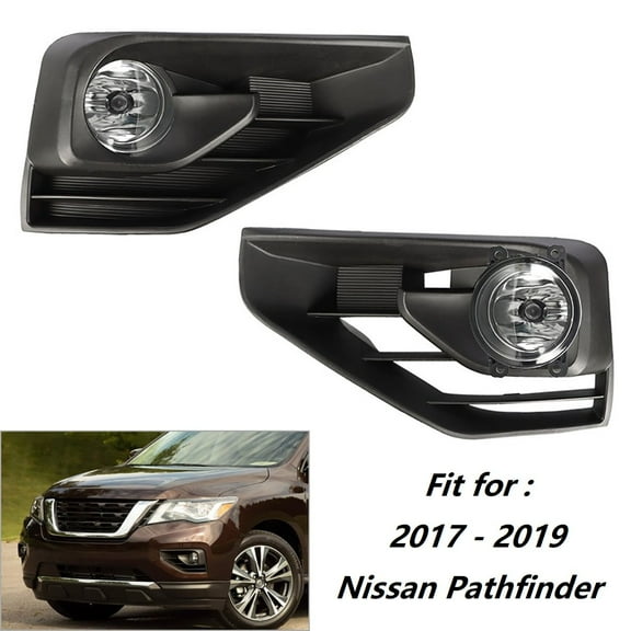 2pcs Fog Driving Light Lamp Bulb Assembly Fit for 2017 2018 2019 Nissan Pathfinder, Front Left & Right