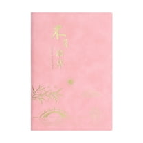 Btomtd A5 Leather Style Notebook, Business Office Meeting Notebook, Soft Cover Standard Notebook for Students, Pink