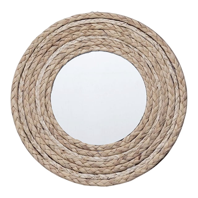 Espejo de Pared Colgante, Espejo Decorativo Redondo con de Adorno de Arte, Adorno de Arte para Apartamento, Hogar, Dormitorio, Sala de Estar 33cm 18cm Gloria Espejo de pared creativo