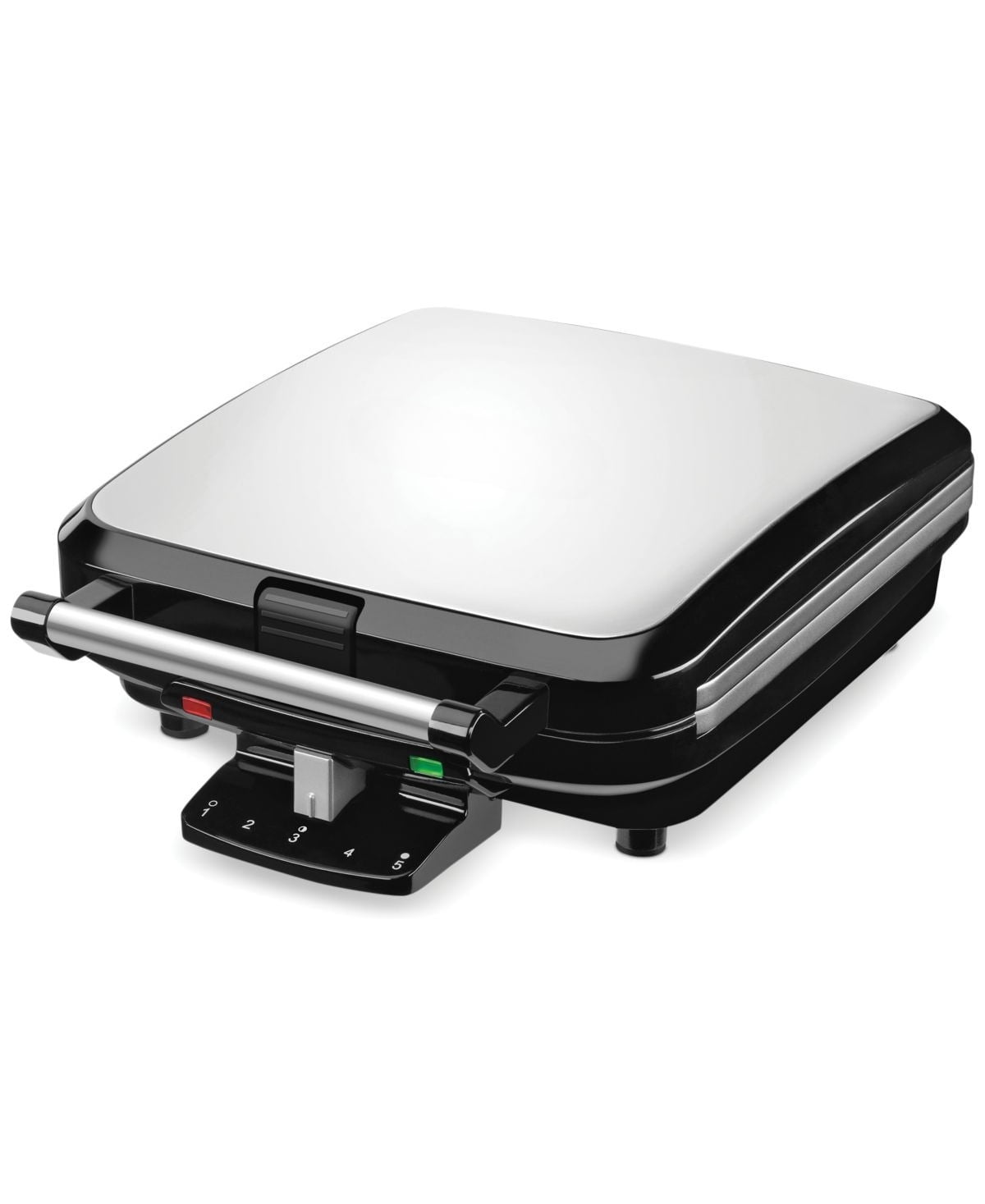 Waffle Maker with 5 Browning Controls and Nonstick Plates