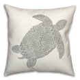 thumbnail image 2 of Creative Products Patterned Sea Turtle Gray 18x18 Spun Poly Pillow, 2 of 3