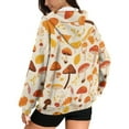 thumbnail image 5 of SCRAWLGOD Mushrooms Women's Zip Up Hoodie Women Lightweight Sweatshirts with Zipper Long Sleeve Oversized Hoodies for Women Trendy Soft Ladies Hooded Sweaters Size L for Party, 5 of 7
