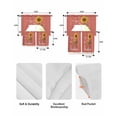 thumbnail image 5 of Coral Red Sunshine Sunflower Swag Kitchen Curtains Sets for Windows 24 Inch Length, Pastoral Bees Farmhouse Floral Short Window Curtain Swags Valances and Tiers 3 Piece Set for Cafe/Dining Room, 5 of 5
