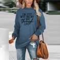 thumbnail image 1 of Puntoco Mujeres Carta Imprimir Sudadera de manga larga Suelta Pullover Blusa top Puntoco Puntoco-3093, 1 of 4