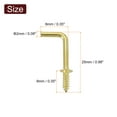 thumbnail image 2 of 150 Pack L Shape Hooks, 5/8 Inch Right Angle Screw Hooks for Hanging, Gold, 2 of 7
